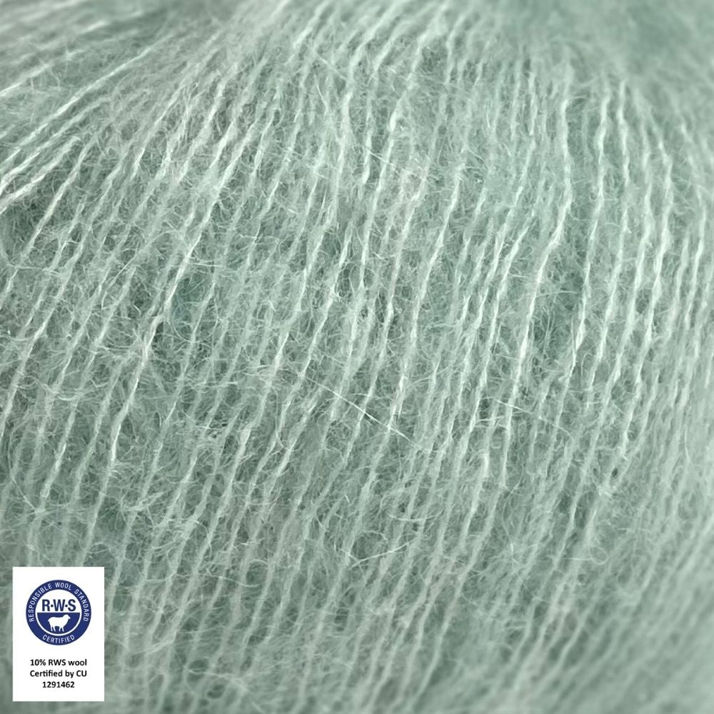 CaMaRose Midnatssol Lys Mint – Garn aus Babyalpaka, Lyocell und Merino
