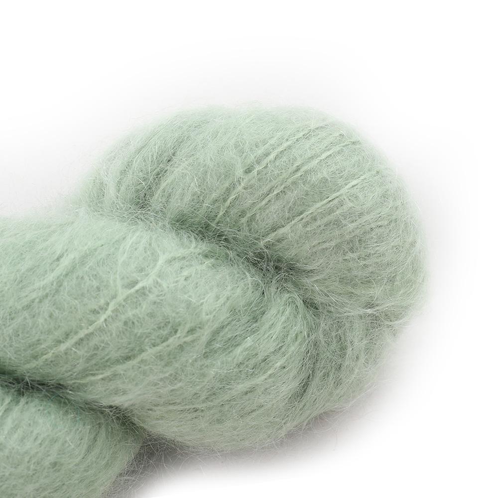  Leichtes Mohairgarn in Salbeigrün – weich und elegant
