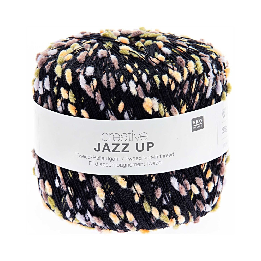 Rico Creative Jazz Up Neon Orange 001 Effektgarn – 100% PES, 25g / 285m