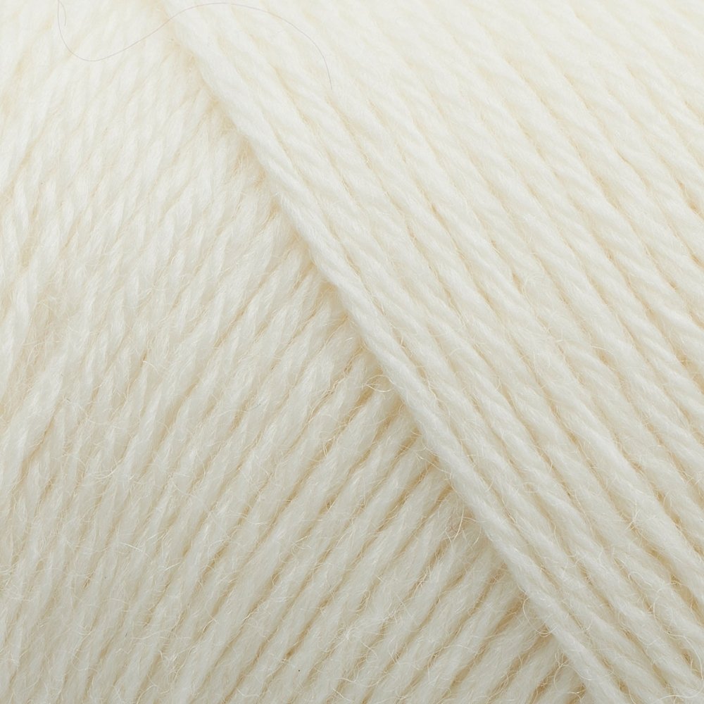 Strickgarn Arwetta in Naturweiß, weiche Merinowolle mit Nylon für Socken und Strickprojekte