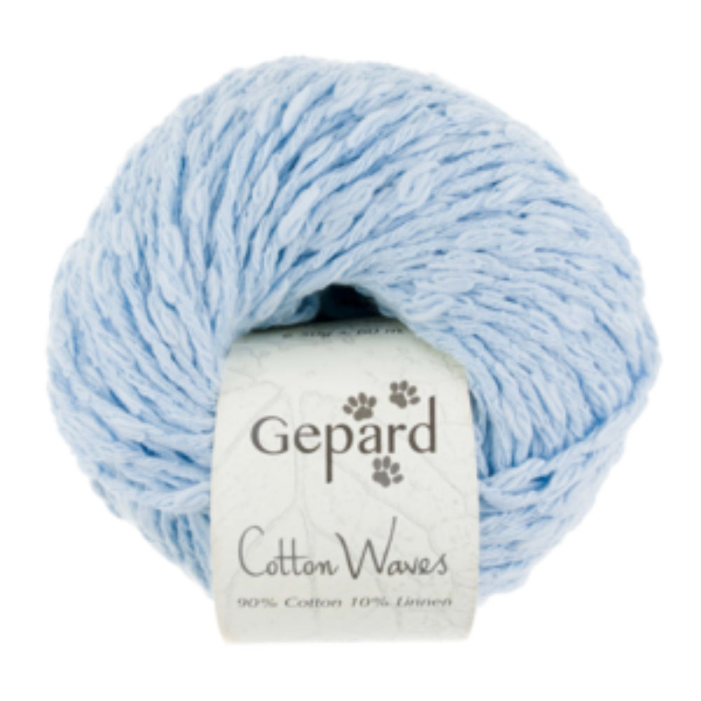 Knäuel Gepard Cotton Waves Garn in Farbe Boat Blue 715