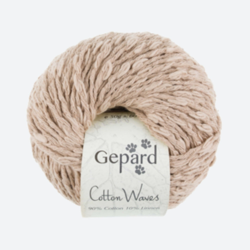 Gepard - Cotton Waves - Owl Wisdom - 144 – 90% Baumwolle, 10% Leinen, weiches Garn aus Baumwolle und Leinen für Sommerstrick