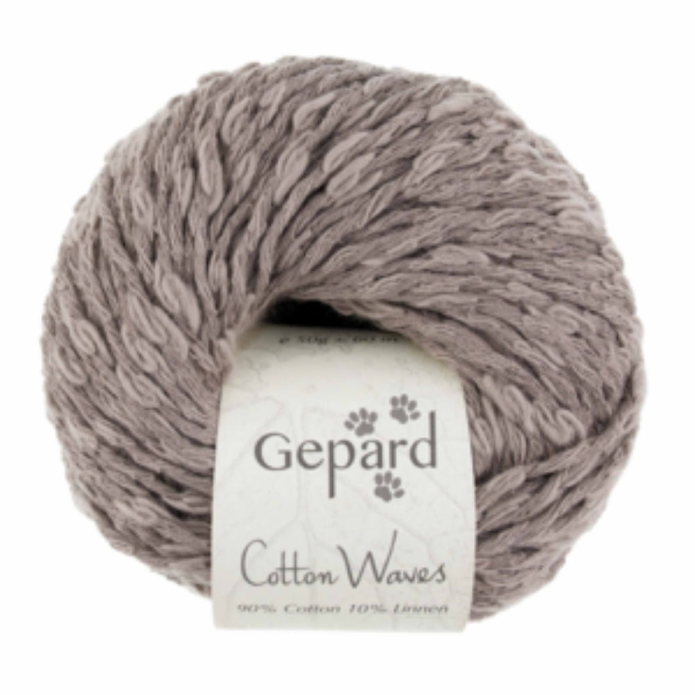 Knäuel Gepard Cotton Waves Garn in Farbe Oyster 146