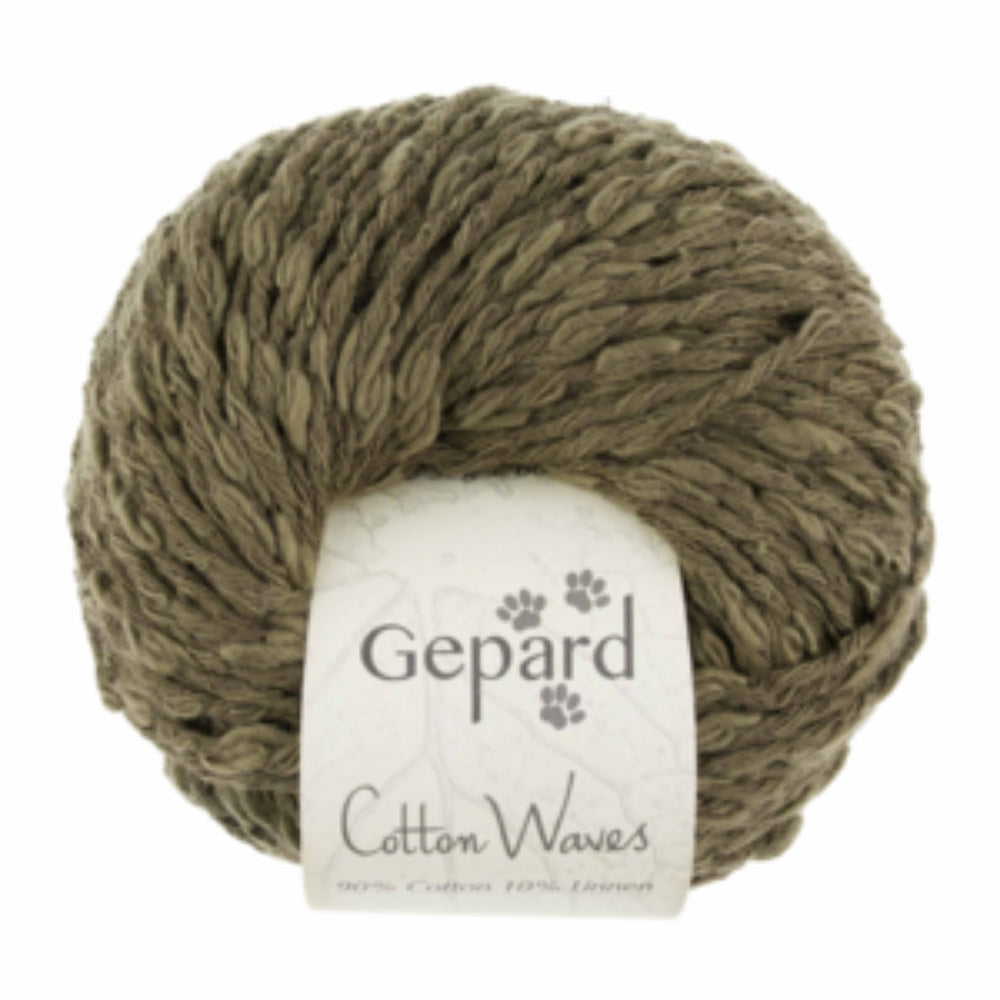 Knäuel Gepard Cotton Waves Garn in Farbe Seaweed 860