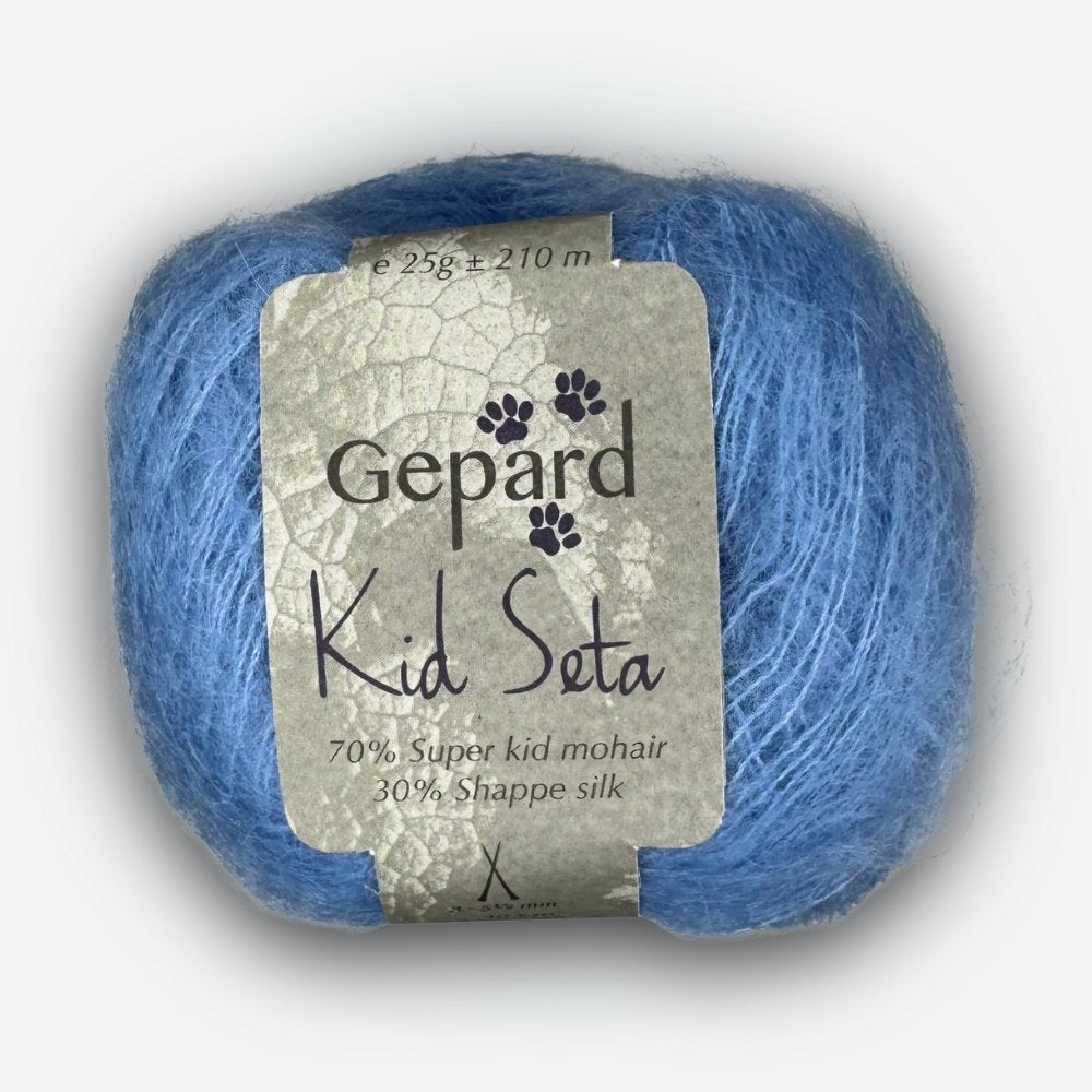 Gepard - Kid Seta - Blue as the sky - 720 – hochwertige Wolle für kreative Strickideen, detailreich beschrieben für alle, die nicht sehen können.