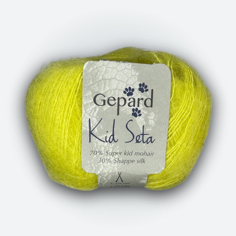 Gepard - Kid Seta - Lime - 810 – hochwertige Wolle für kreative Strickideen, detailreich beschrieben für alle, die nicht sehen können.