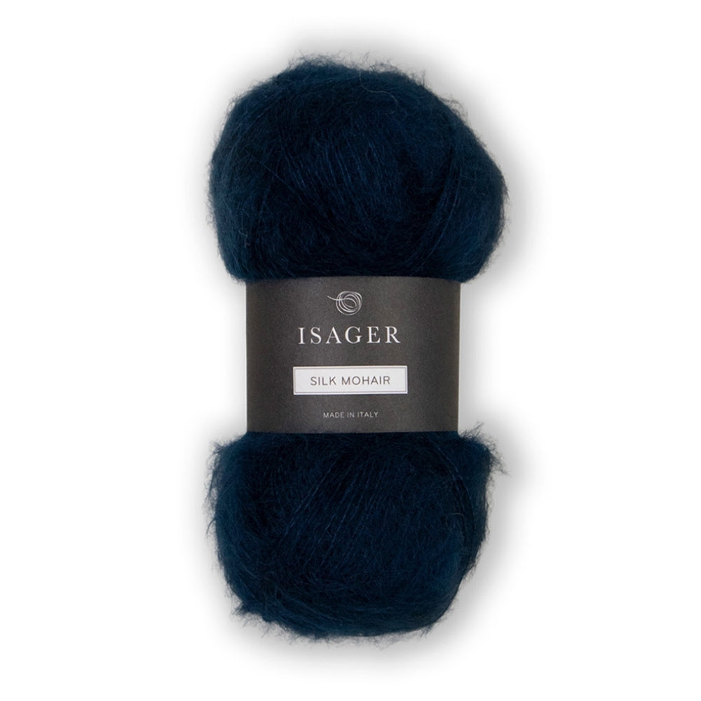 Knäuel Isager Silk Mohair Garn in Farbe Petrol 101