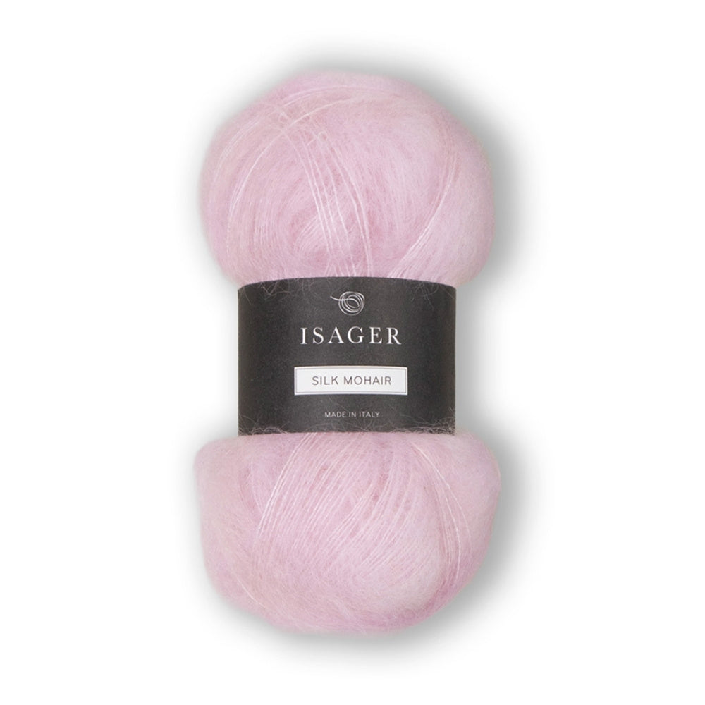 Knäuel Isager Silk Mohair Garn in Farbe Rosa 27