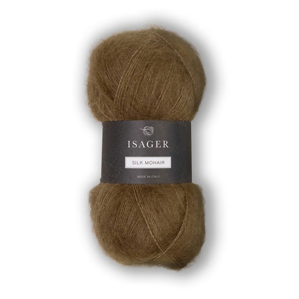 Knäuel Isager Silk Mohair Garn in Farbe Braun 4