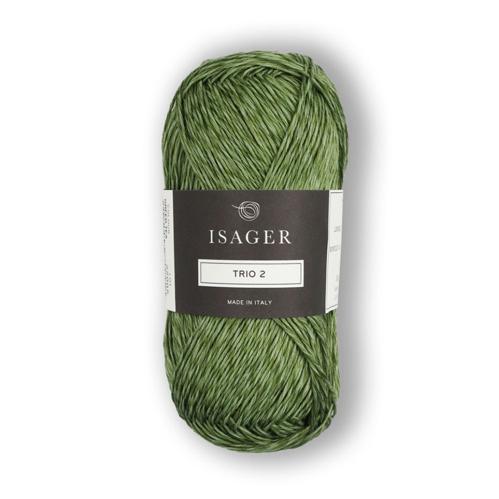 Knäuel Isager TRIO 2 Garn in Farbe Green Tee