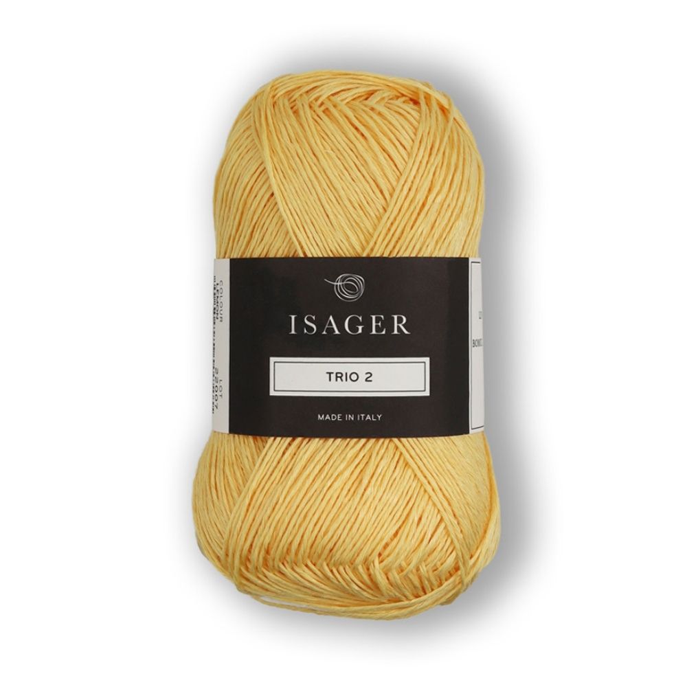 Knäuel Isager TRIO 2 Garn in Farbe Lemon