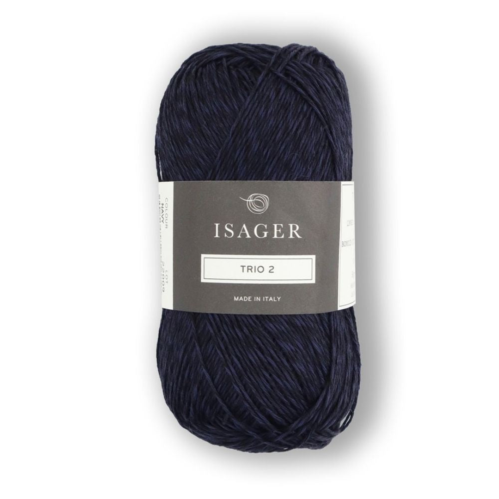 Knäuel Isager TRIO 2 Garn in Farbe Navy