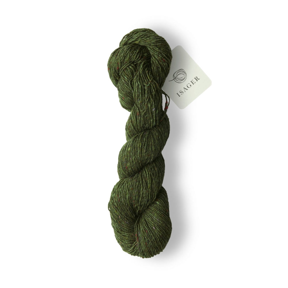 Strickgarn Isager Tweed Bottle Green – klassisches Tweedgarn
