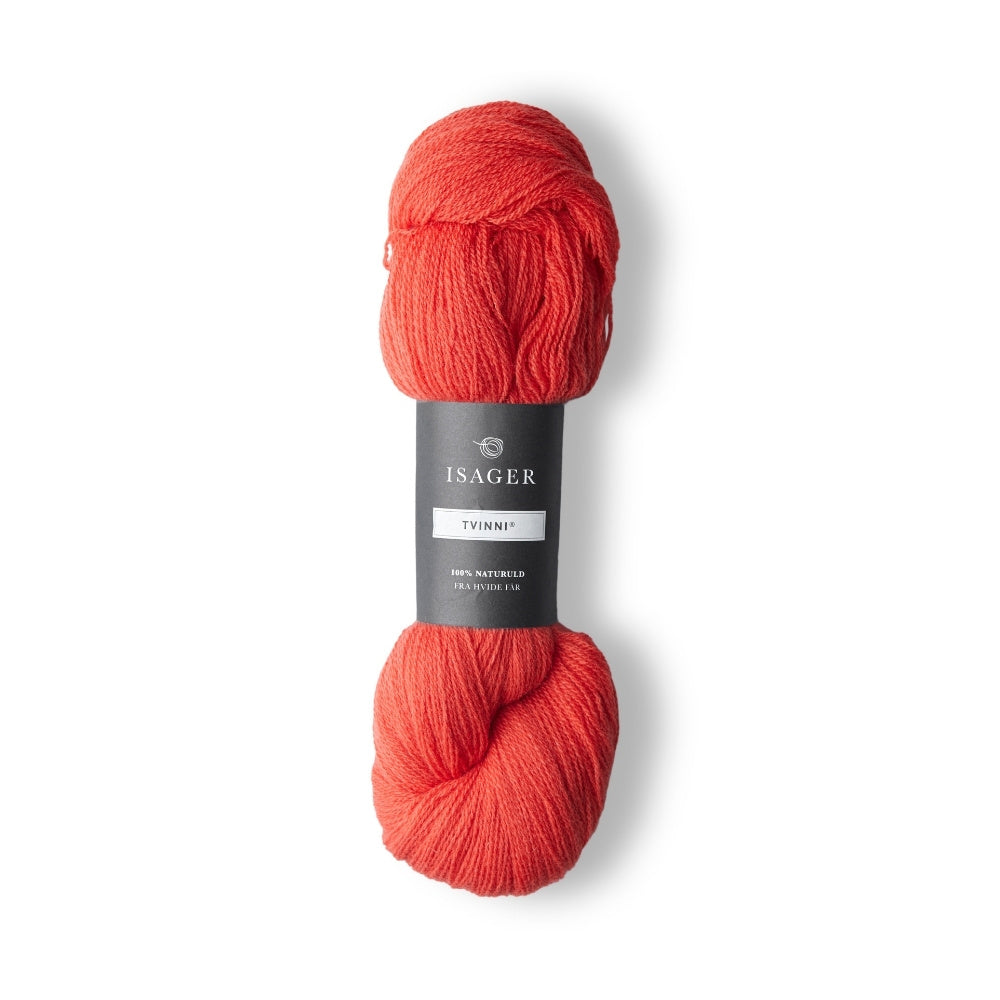 Klares Rot im feinen Zweifachgarn – für leuchtende Strickstücke.