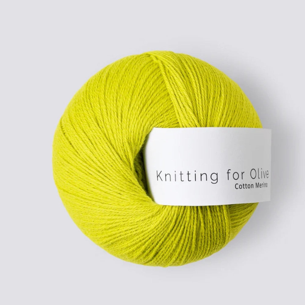 Knäuel Knitting for Olive Cotton Merino Garn in Farbe Lime Yellow