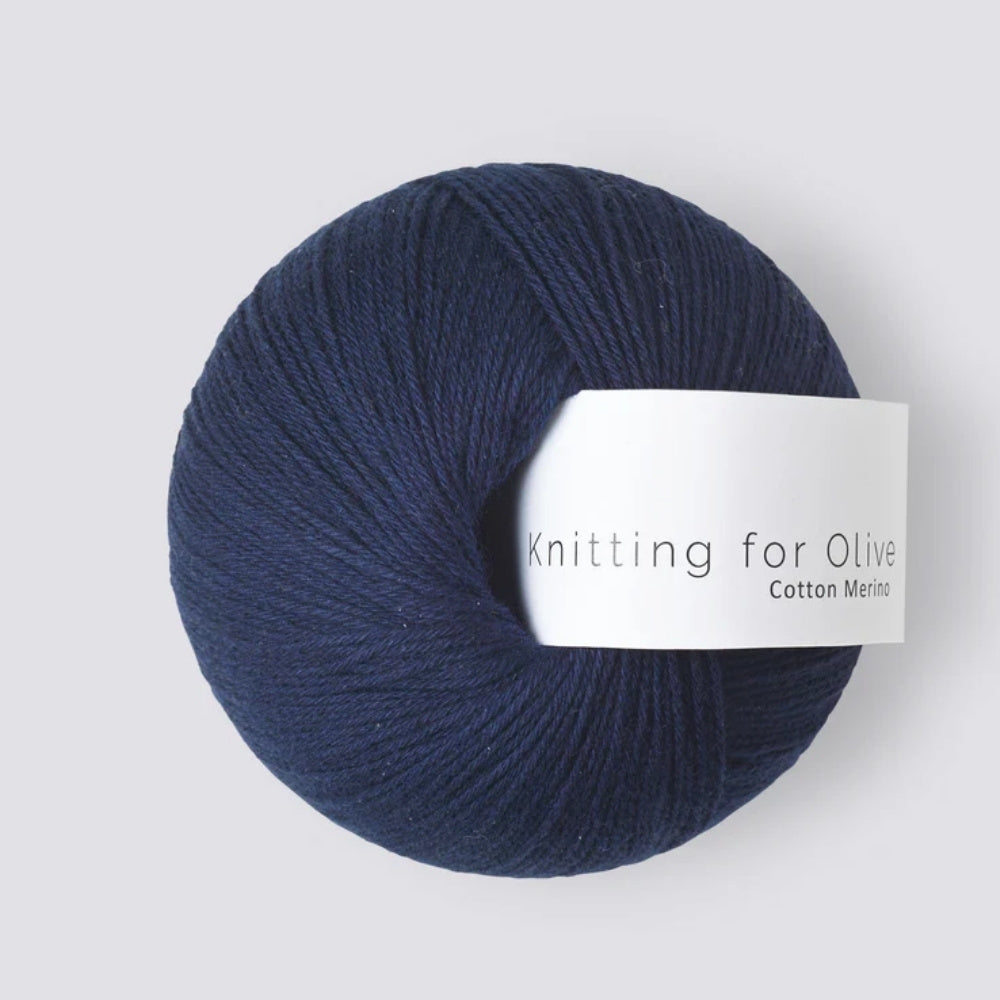 Knäuel Knitting for Olive Cotton Merino Garn in Farbe Navy Blue