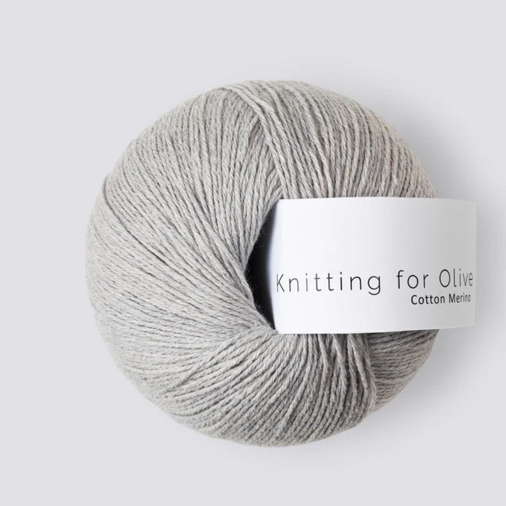 Knäuel Knitting for Olive Cotton Merino Garn in Farbe Pearl Gray