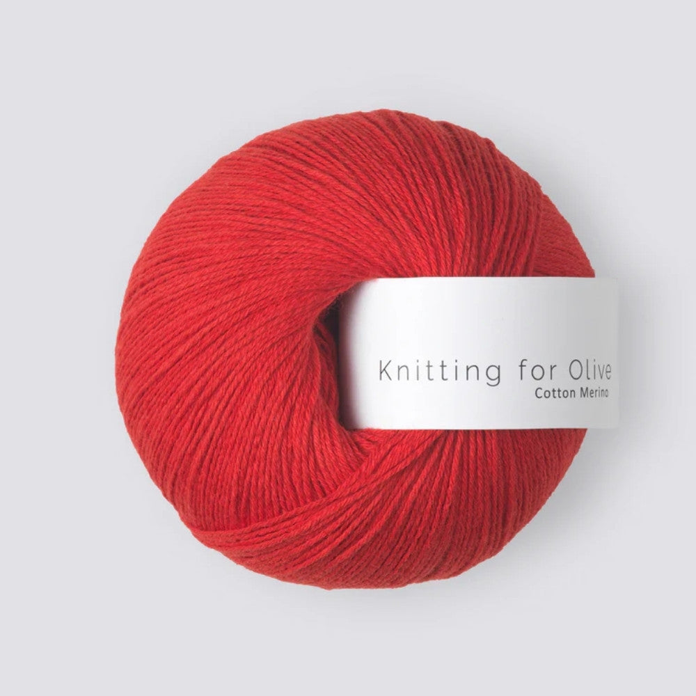 Knäuel Knitting for Olive Cotton Merino Garn in Farbe Red Currant