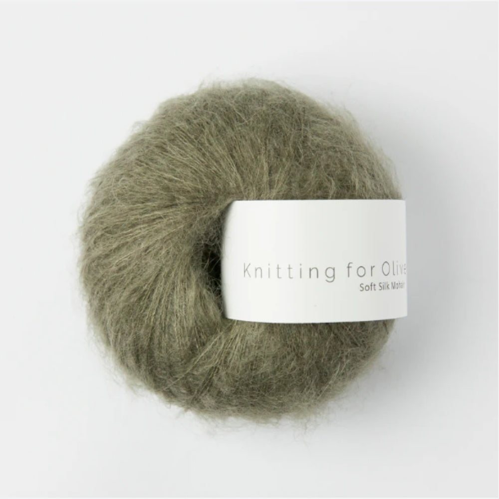 Knäuel Knitting for Olive Soft Silk Mohair Dusty Olive – 70% Mohair, 30% Seide