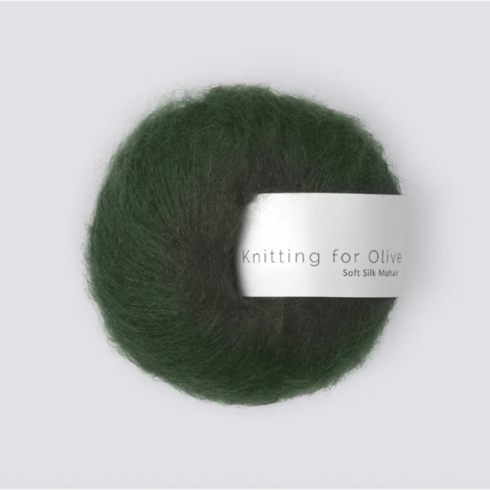 Knäuel Knitting for Olive Soft Silk Mohair Slate Green – 70% Mohair, 30% Seide