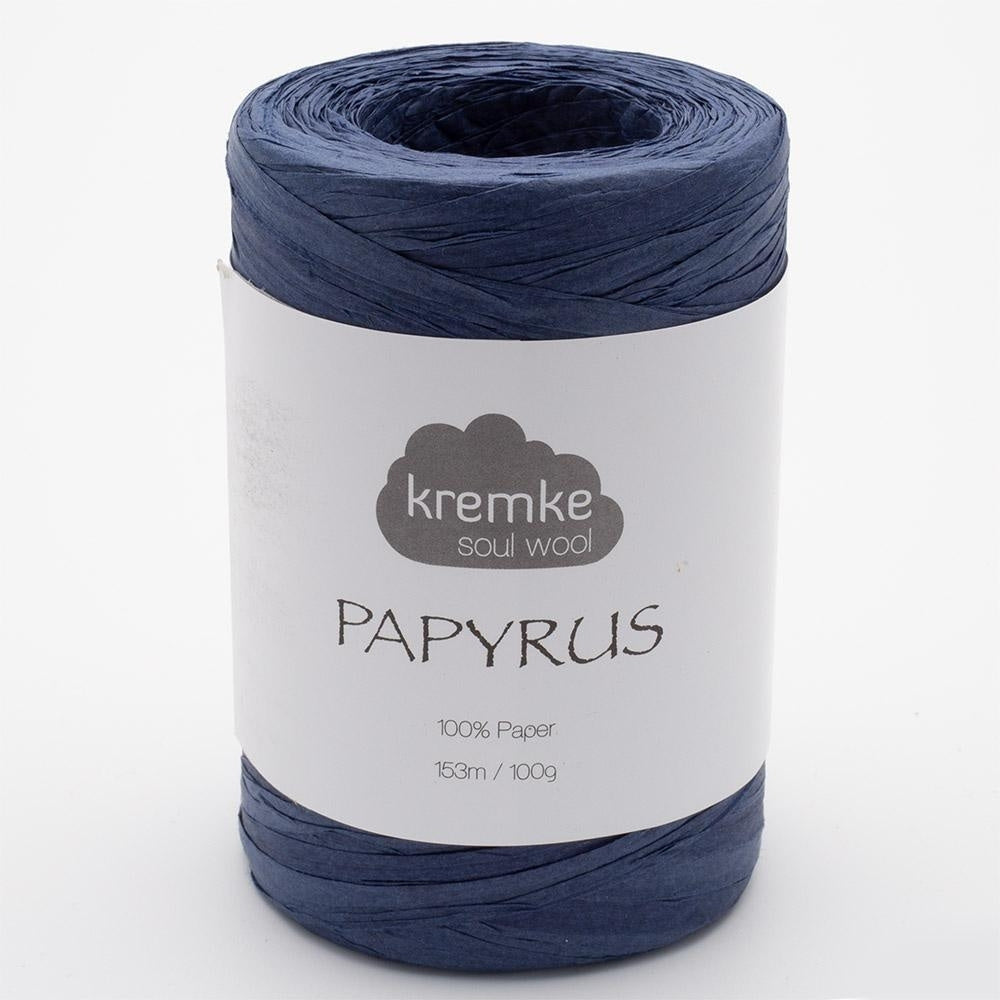 Papiergarn Kremke Papyrus Navy 22, 100% Papier