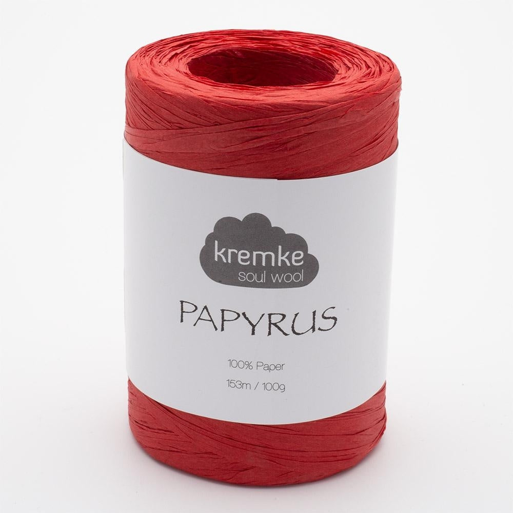 Papiergarn Kremke Papyrus Rot 16, 100% Papier