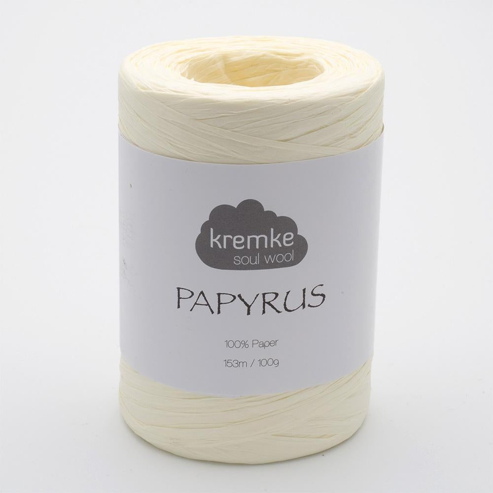 Papiergarn Kremke Papyrus Vanille 02, 100% Papier