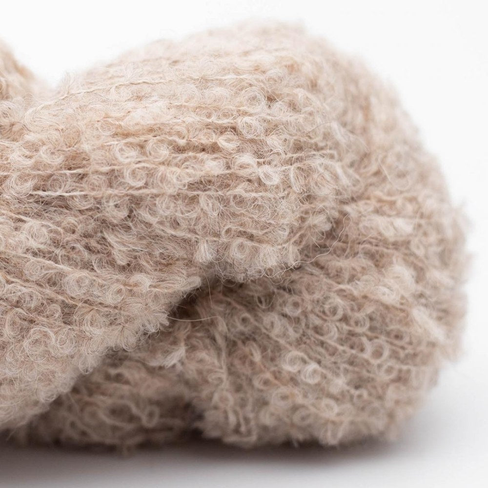 Kremke Soul Wool Alpaka Bouclé Hellcamel – flauschiges Bouclégarn