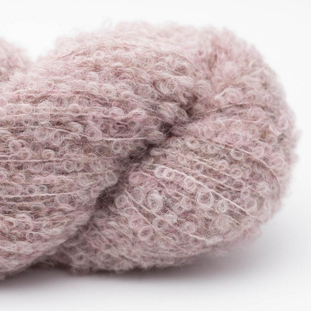 Kremke Soul Wool Alpaka Bouclé Mauvemelange – weiches Struktur-Garn mit Alpakafasern