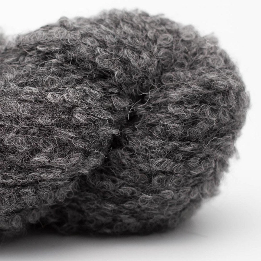 Kremke Soul Wool Alpaka Bouclé Silbergrau – weiches Alpakagarn mit Struktur