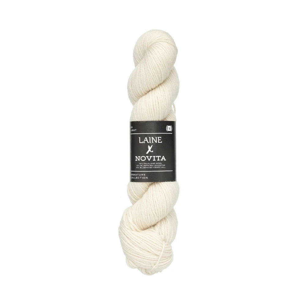 Strickgarn Novita Laine DK Cloudy Cotton – 70% Falklandwolle, 15% Bluefaced Leicester, 15% Bluefaced Kerry Hill