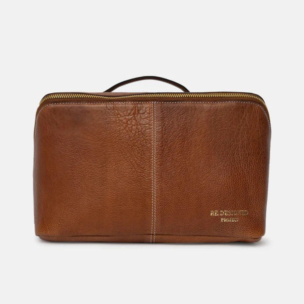 RE:DESIGNED Organizer P010 Walnuss Gold aus Leder