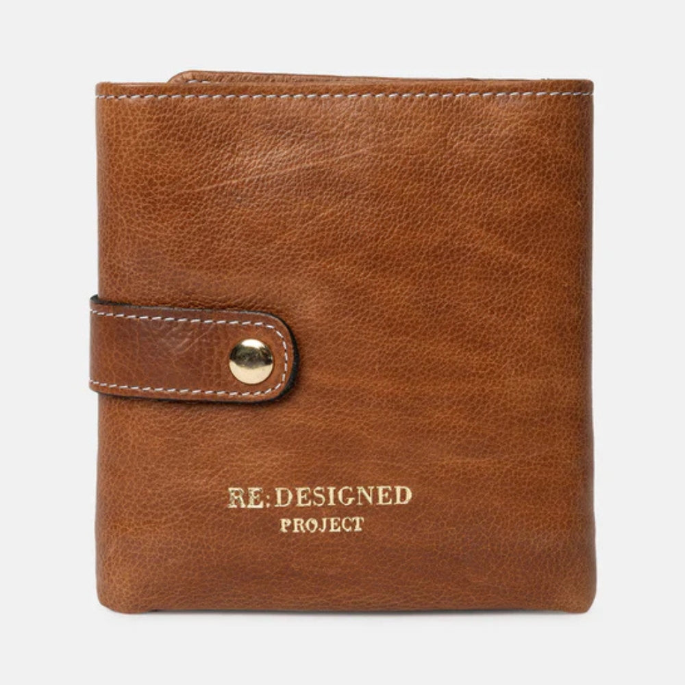 RE:DESIGNED Organizer P034 Walnuss Gold aus Leder