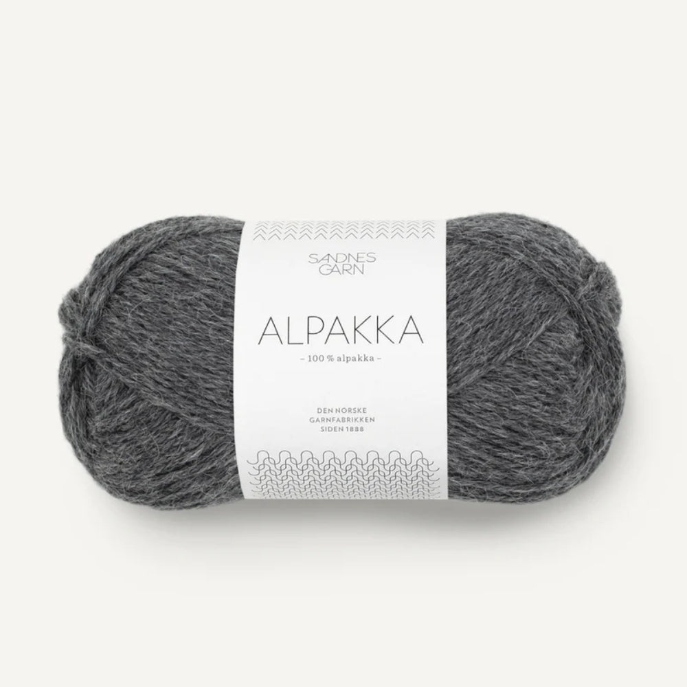 Strickgarn Sandnes Alpakka Dunkelgrau Meliert 1053 – 100% Alpaka