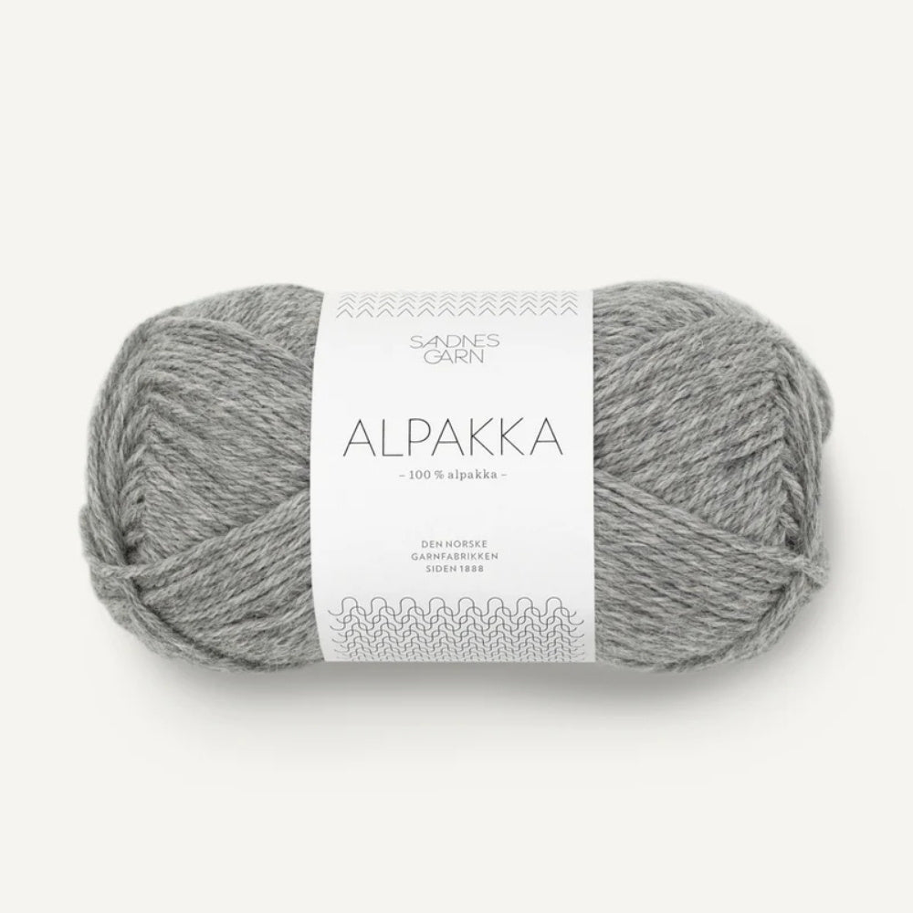 Strickgarn Sandnes Alpakka Grau Meliert 1042 – 100% Alpaka