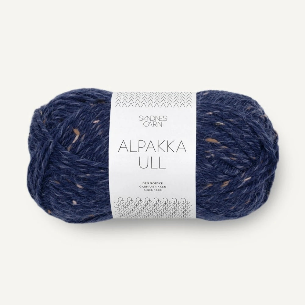 Strickgarn Sandnes Alpakka Ull Marineblau Tweed – 65% Alpaka, 35% Wolle