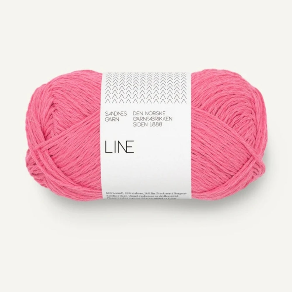 Knäuel Sandnes Garn Line Garn in Farbe Bubblegum Pink 4315