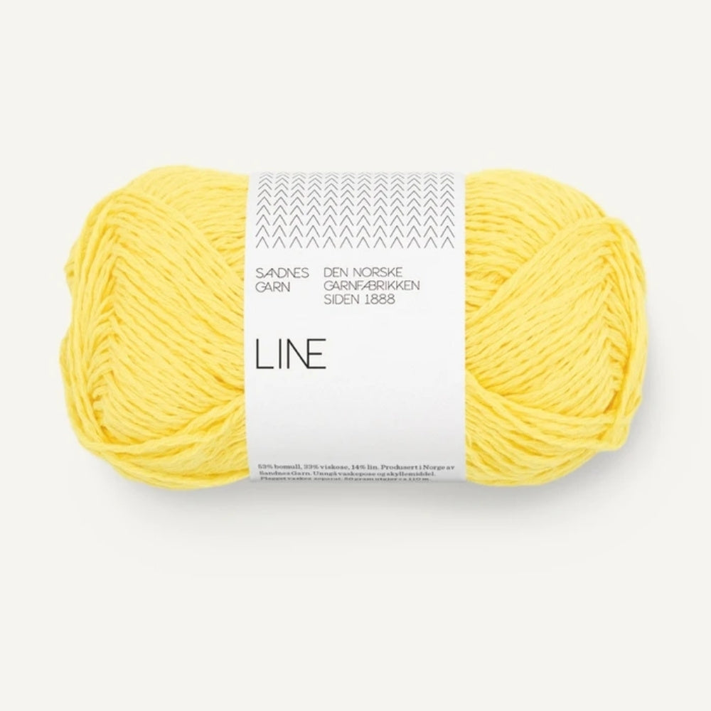Knäuel Sandnes Garn Line Garn in Farbe Lemon 9004