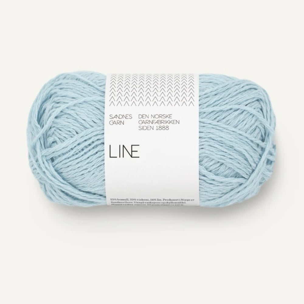 Knäuel Sandnes Garn Line Garn in Farbe Light Blue 5930