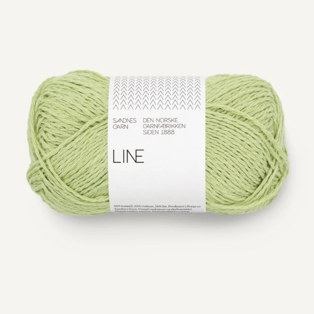 Knäuel Sandnes Garn Line Garn in Farbe Lime Punch 9523
