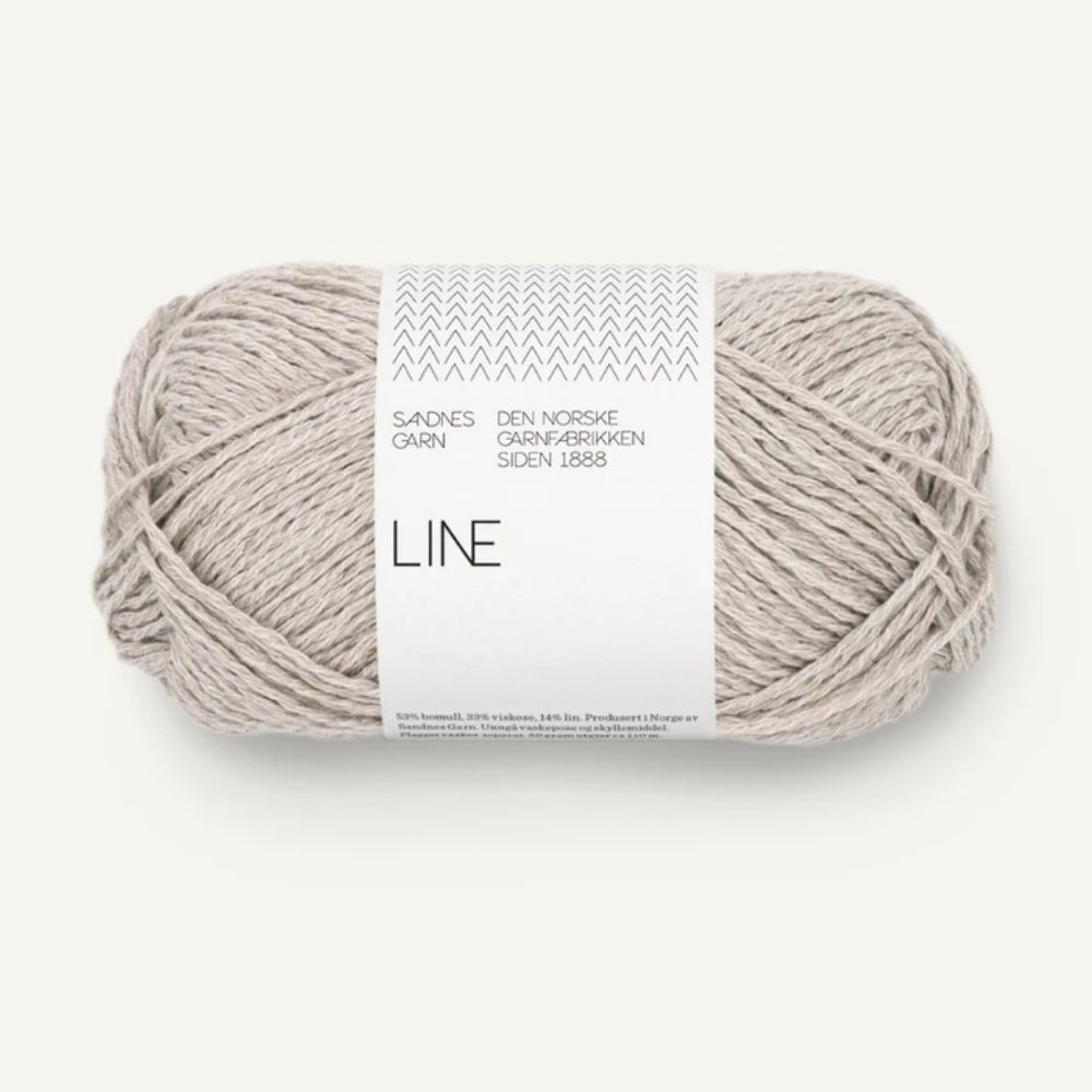 Knäuel Sandnes Garn Line Garn in Farbe Pearl Grey 3820