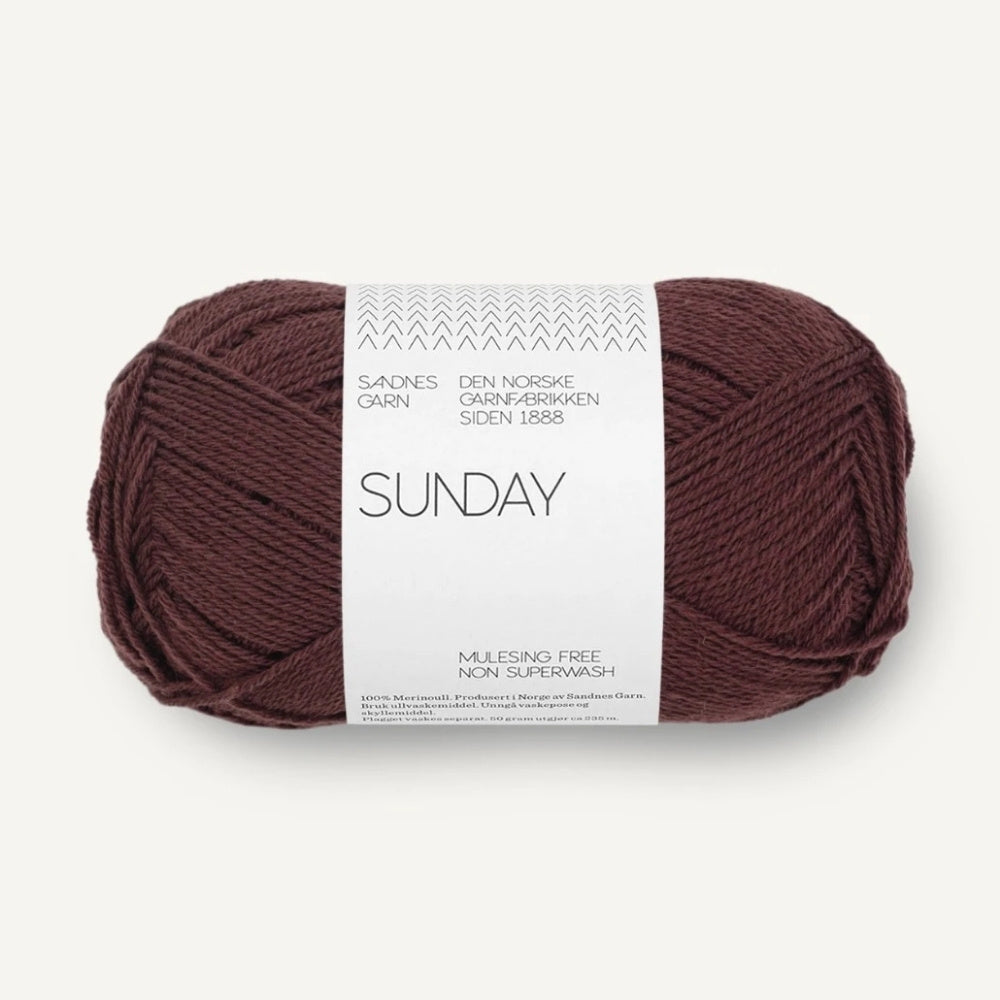 Strickgarn Sandnes Garn Sunday by PetiteKnit 4381 Braun – 100% Merinowolle