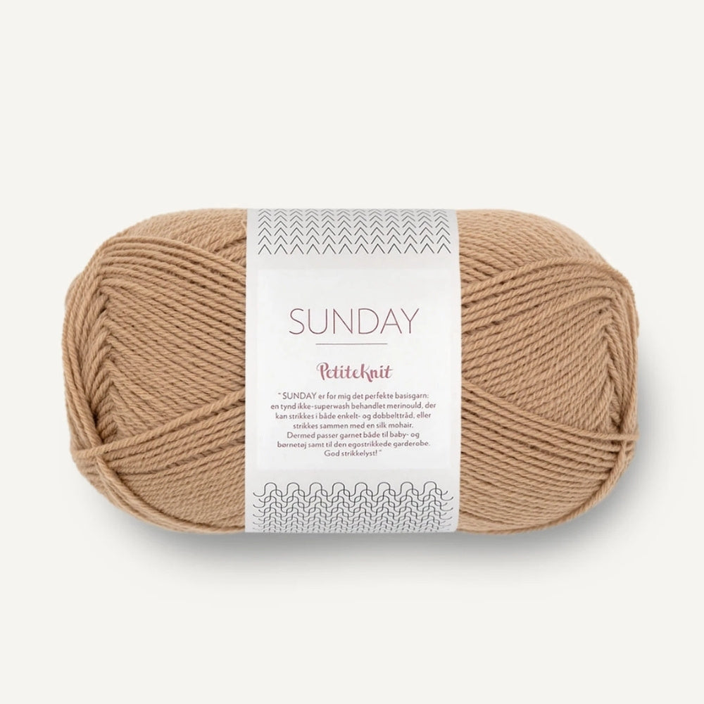 Strickgarn Sandnes Garn Sunday by PetiteKnit 2542 Camel – 100% Merinowolle
