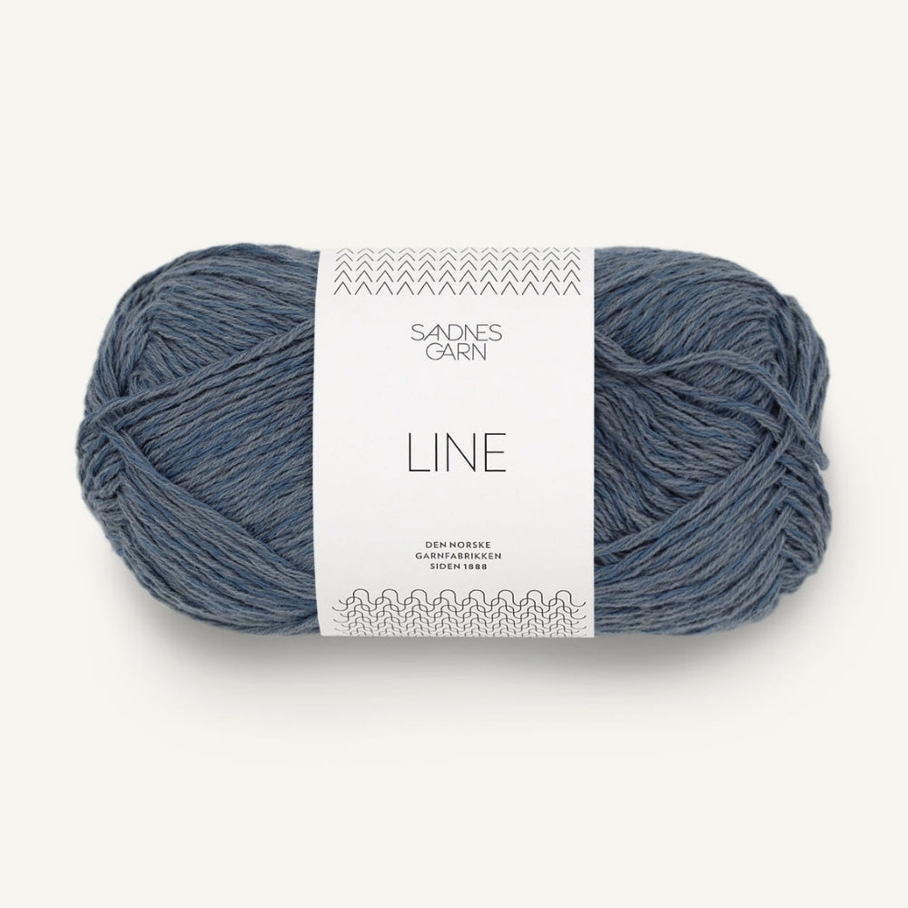 sommerliches Baumwoll-Leinen-Garn in der Farbe 6061, angenehm weich mit schöner Struktur, Farbton: Dunkel Graublau