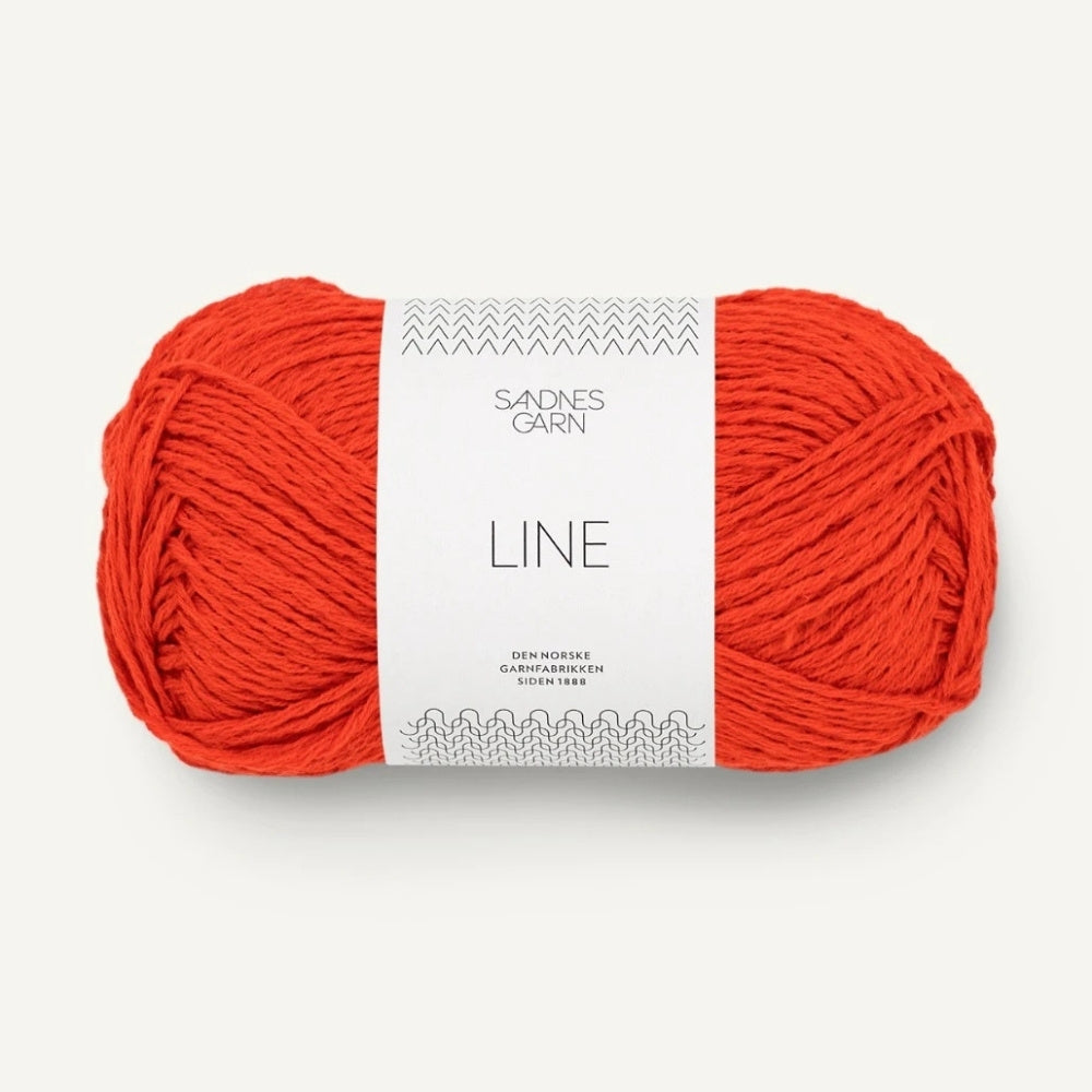 sommerliches Baumwoll-Leinen-Garn in der Farbe 3819, angenehm weich mit schöner Struktur, Farbton: Spicy orange