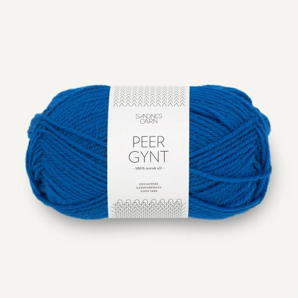 robustes norwegisches Schurwollgarn in der Farbe 6046, angenehm weich mit schöner Struktur, Farbton: Jolly Blue