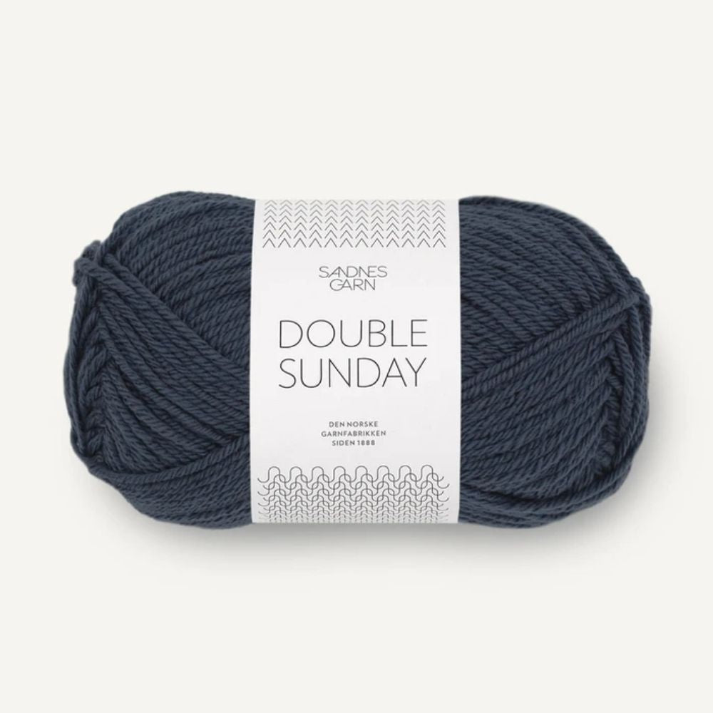 Strickgarn Sandnes Double Sunday 6580 Bla Natt – 100% Merinowolle