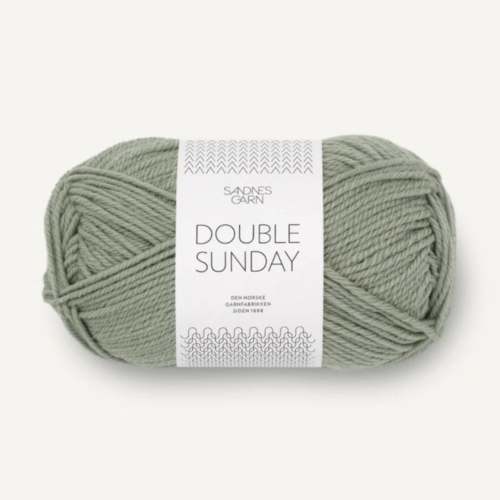 Strickgarn Sandnes Double Sunday 8521 Dusty Light Green – 100% Merinowolle